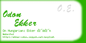 odon ekker business card